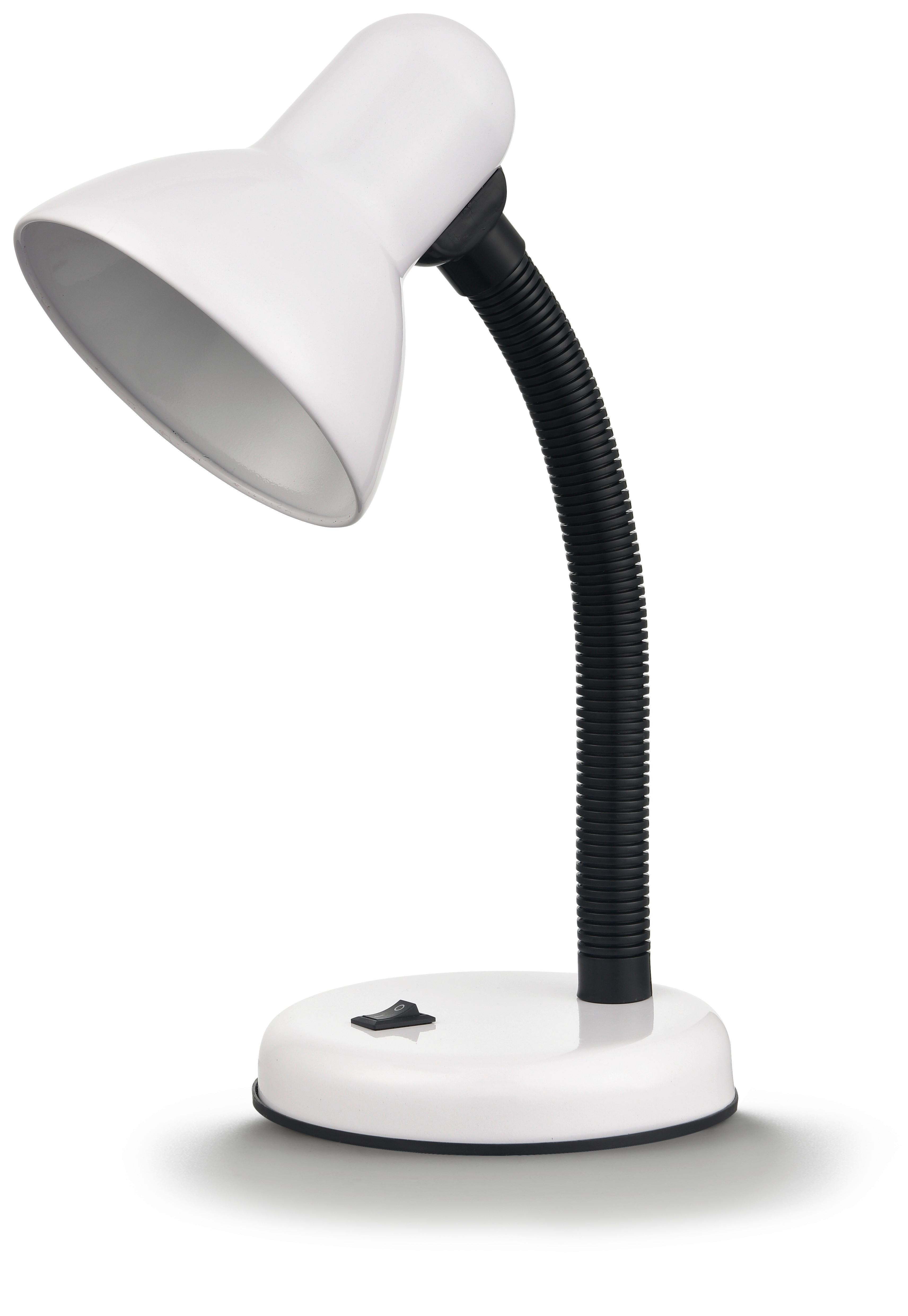SKRIVBORDSLAMPA LEONA - vit, metall/plast (14,5/14,5/37,8cm) - Mömax