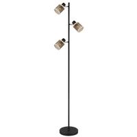 Stehleuchte 41050308 Mali - Schwarz/Naturfarben, Konventionell, Naturmaterialien/Kunststoff (23/154cm) - Globo