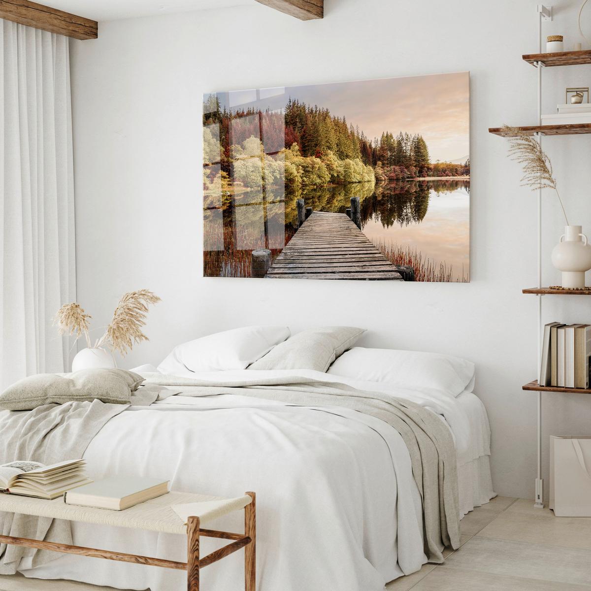 Glasbild Multicolor ca. 120x80cm - Multicolor, Basics, Glas/Papier (120/80cm)