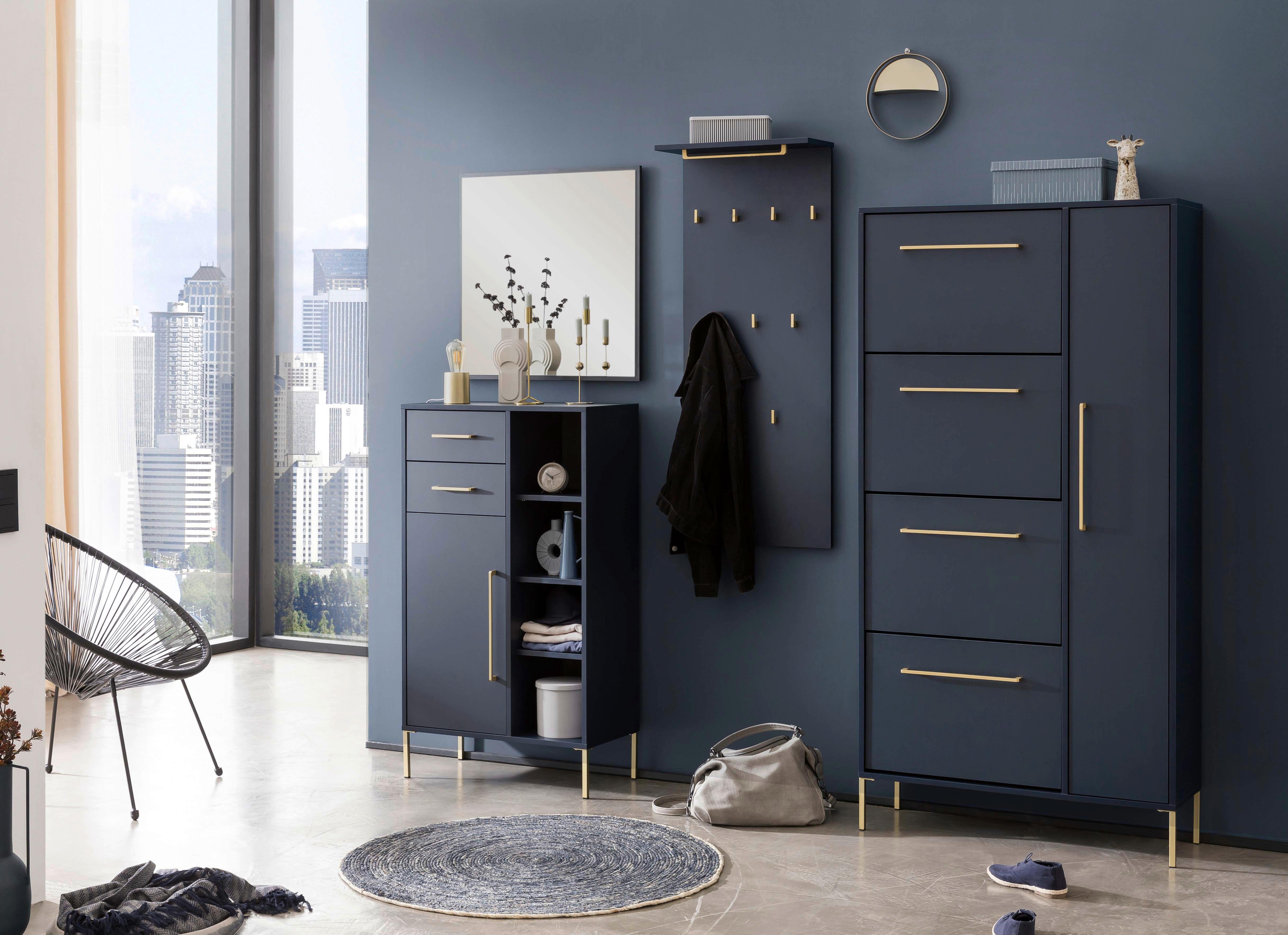 Wandspiegel Kent ca.67x67x3cm Blau - Blau, Holzwerkstoff (67/67/3cm) - MID.YOU