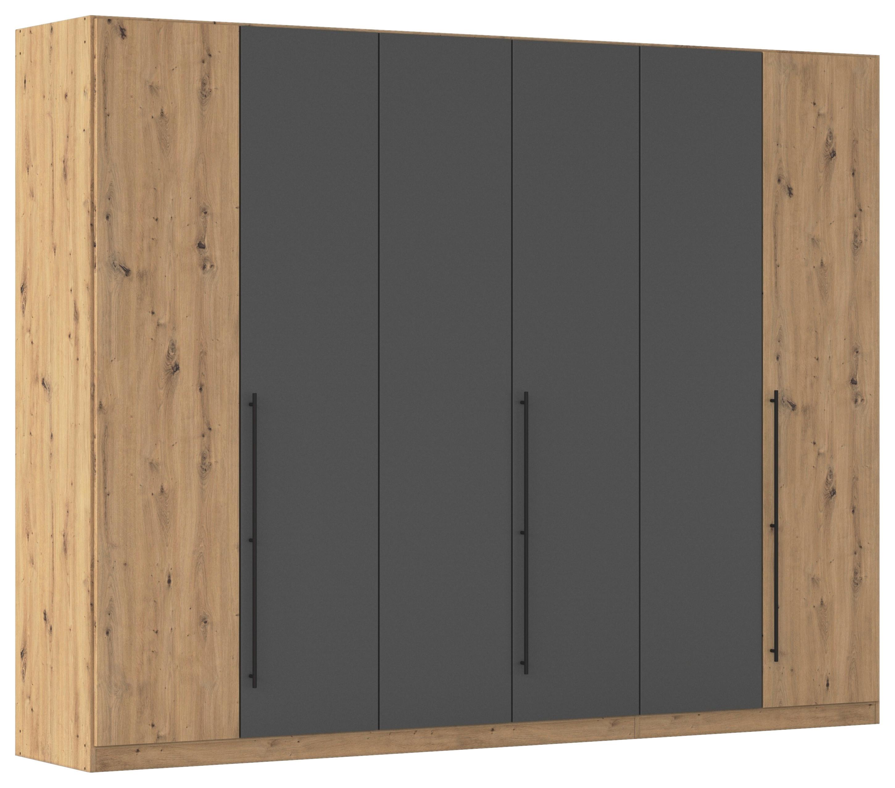 Kleiderschrank Safari Grau/Eiche Artisan - Eiche Artisan/Grau, KONVENTIONELL, Holzwerkstoff/Metall (271/229/54cm) - Based