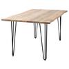 MATBORD MAGNUS - svart/naturfärgad, Natur, metall/trä (160/90/77cm) - Zandiara