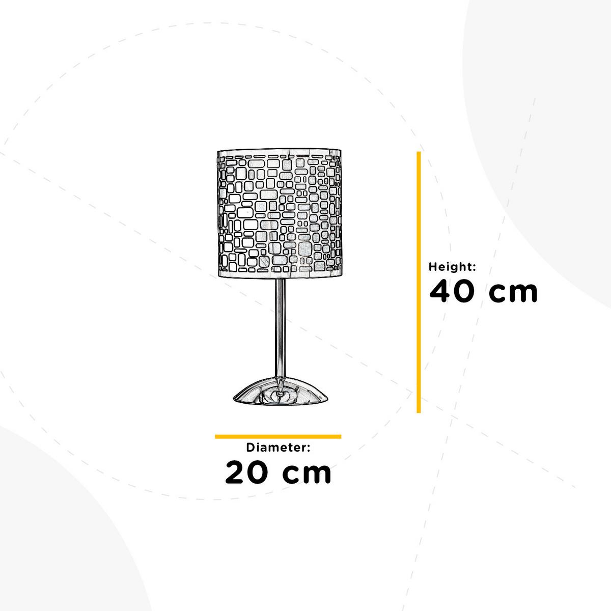 Asztali Lámpa 4755/lp - krómszínű/sötétszürke, Basics, műanyag/fém (20/20/40cm)