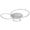 LED-Deckenleuchte Befer Opal/Silber max. 70 Watt - Silberfarben/Opal, MODERN, Kunststoff/Metall (126,4/105,3/13cm)