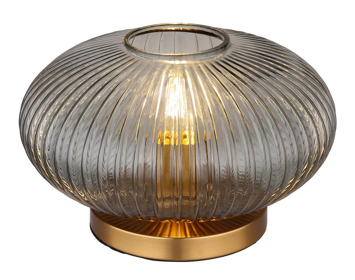 Tischleuchte Normy in Grau max. 60 Watt - Grau, Design, Glas/Kunststoff (30/20cm) - Globo