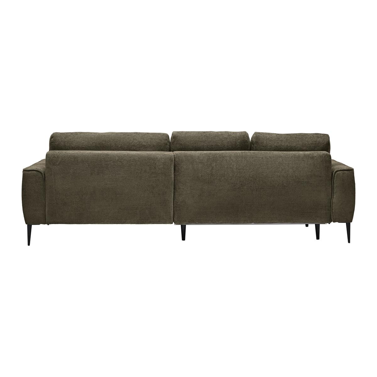 Ecksofa Custom Olivgrün - Schwarz/Olivgrün, MODERN, Textil/Metall (255/85/164cm) - Mömax