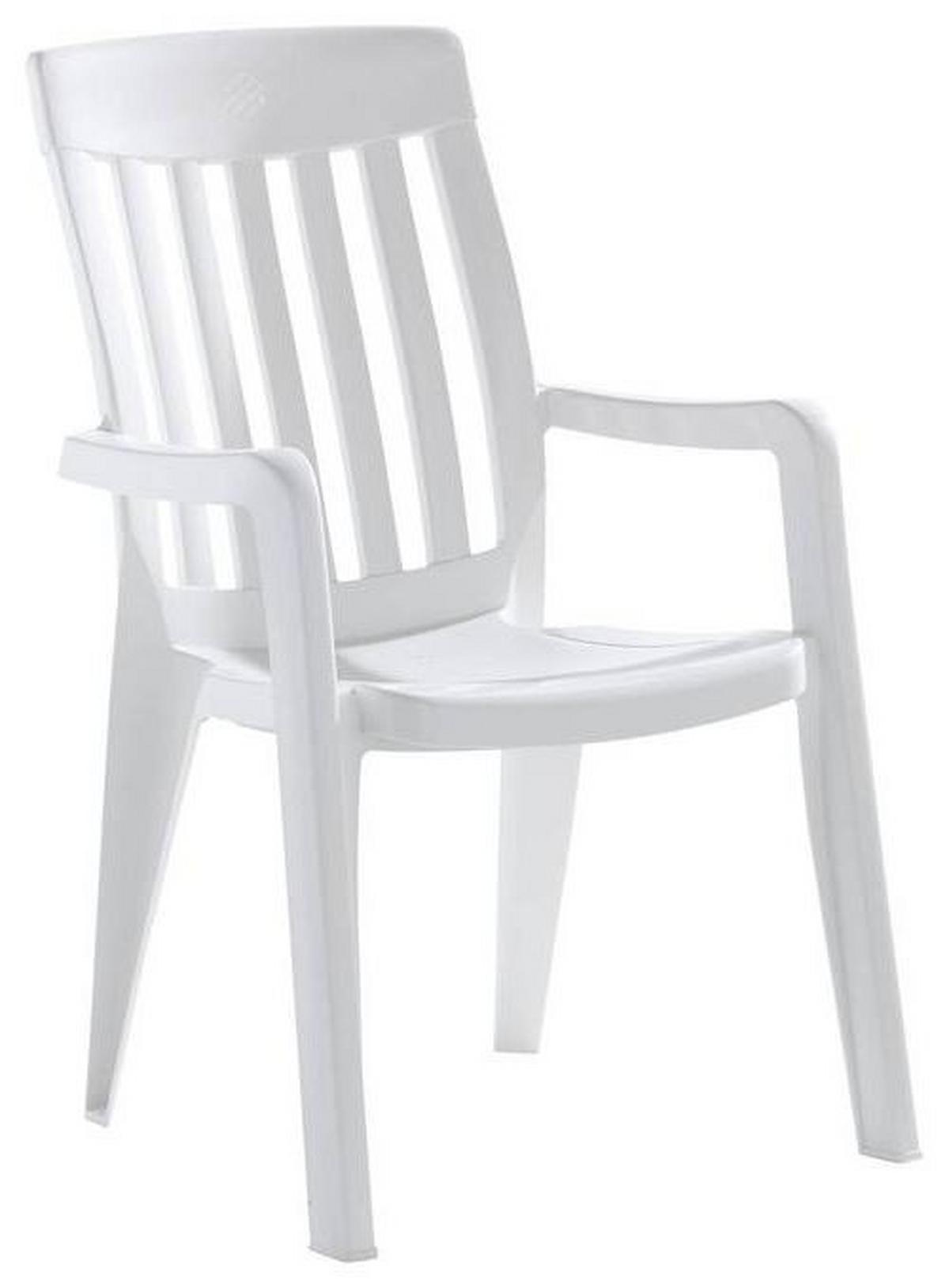 Gartenstuhl-Set Palma Weiß Kunststoff stapelbar - Weiß, KONVENTIONELL, Kunststoff (59/92/65cm) - Sieger