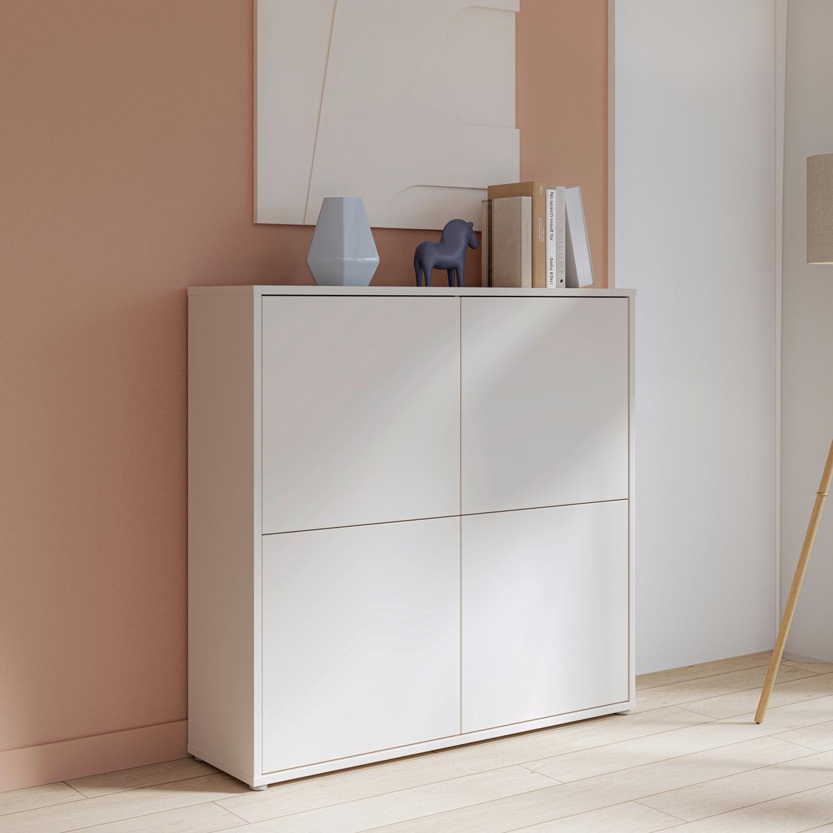 Félmagas Szekrény Alice Springs - homokszínű, Modern, műanyag/faalapú anyag (124,5/121,5/34,9cm) - Carryhome