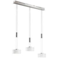 LAMPA WISZĄCA LED 60449 - biały/kolor niklowy, Design, metal/szkło (96/20/100-160cm) - Fischer & Honsel