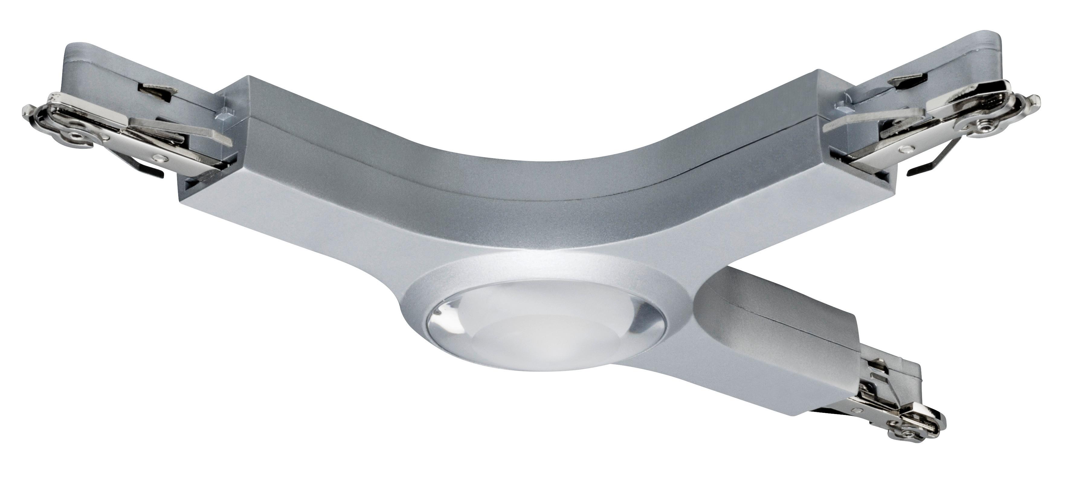 Schienensystem-Verbinder LED T-Connector max. 5,8 Watt - Chromfarben, Design, Metall (22,4/27/14,1cm) - Paulmann