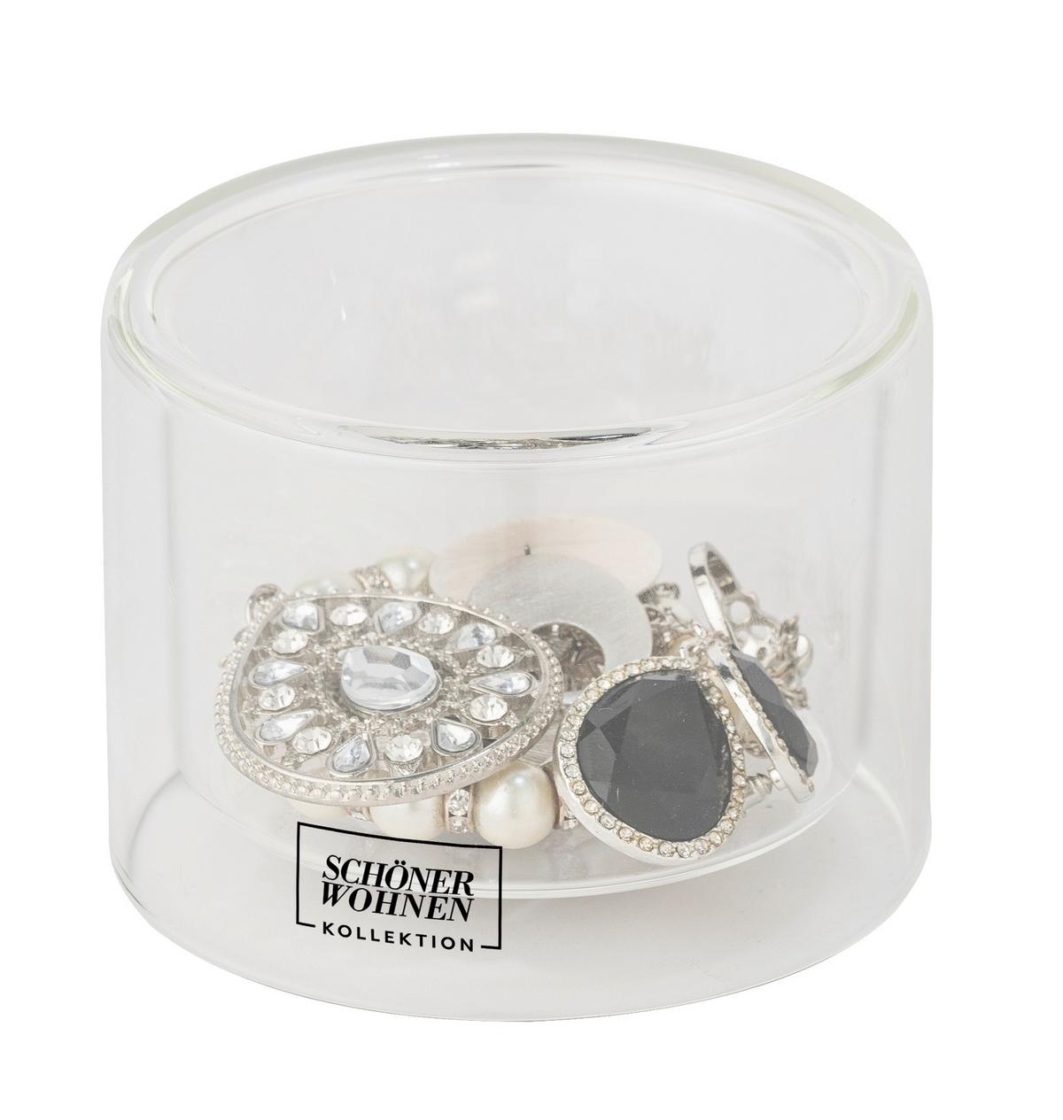 Duftkerze Schöner Wohnen-Kollektion Klar/Weiß - Klar, Design, Glas (7,5/8,5cm) - Schöner Wohnen