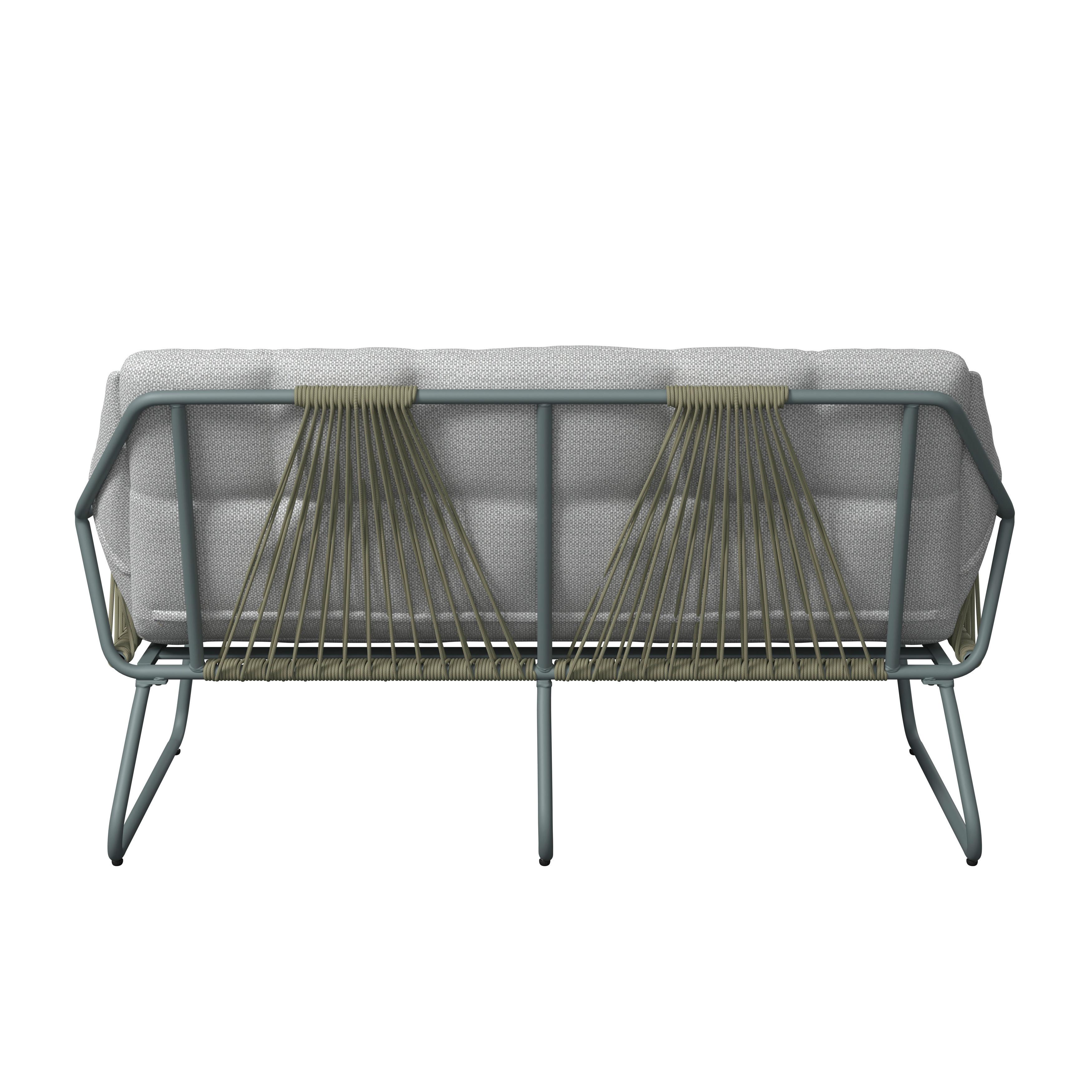 UTEMÖBLER SET BETTY - beige/grön, Modern, metall/glas - Mömax