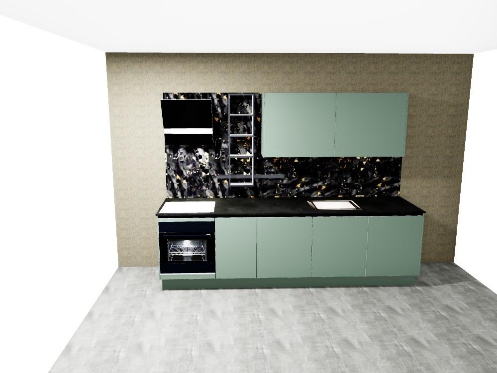 Bucătărie la comandă Easytouch - Basics, material pe bază de lemn (290cm) - Nobilia
