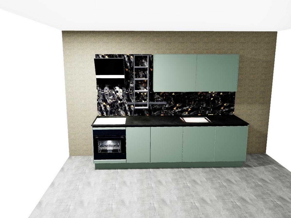Bucătărie la comandă Easytouch - Basics, material pe bază de lemn (290cm) - Nobilia