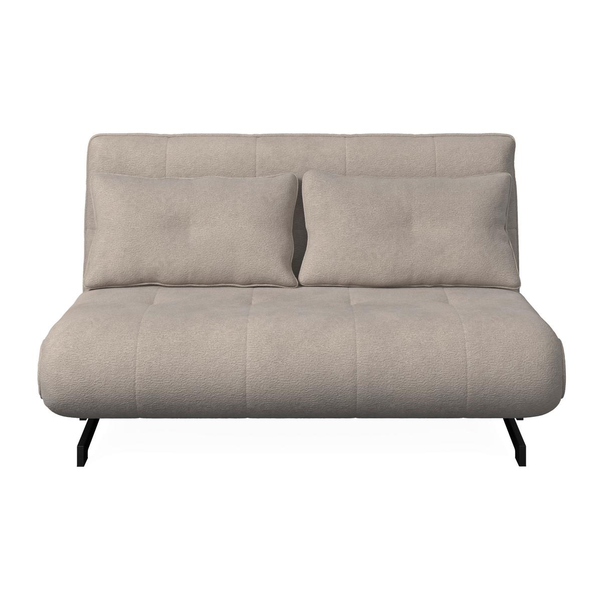 Kanapéágy Luna - bézs/fekete, Modern, textil/fém (142/62/40cm) - Bessagi Home