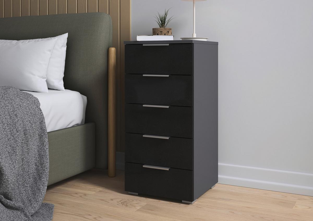 NOPTIERA MARS 5L-HG - gri lucios intens/gri, Basics, material pe bază de lemn (40/84/40cm) - Modern Living