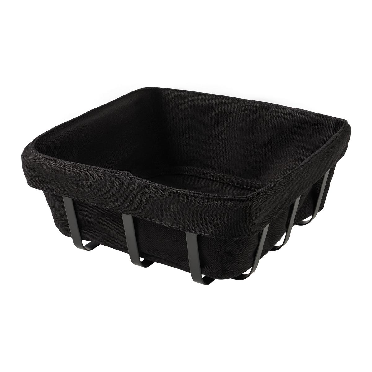 Košarica Za Kruh Michi - črna, Moderno, kovina/tekstil (22/22/9cm) - Mömax