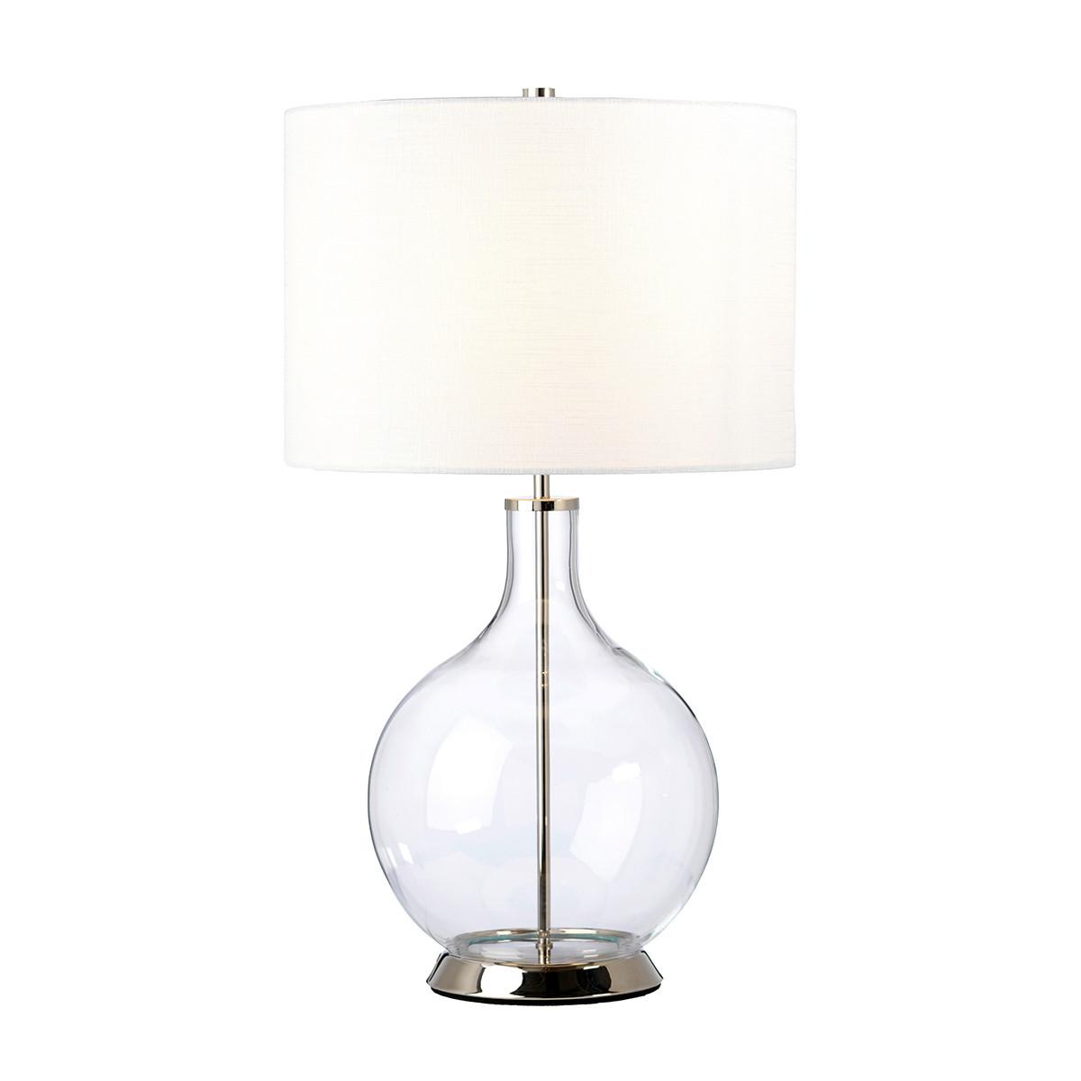 Stolna Svjetiljka Orb-Clear-Pn Bijela - boje nikla, Konvencionalno, staklo/metal (36/67cm)