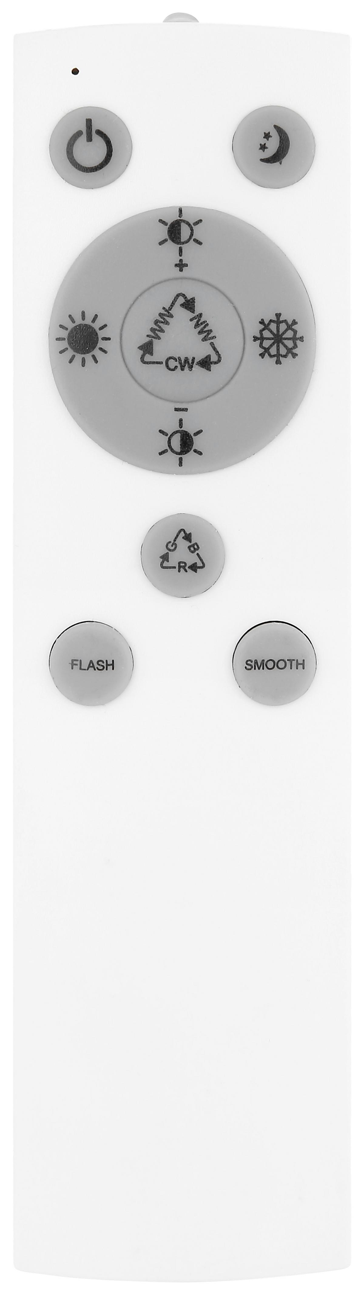 LED-Deckenleuchte Uko ca. 24 Watt - Klar/Weiss, Konventionell, Kunststoff/Metall (53/8,5cm) - Modern Living