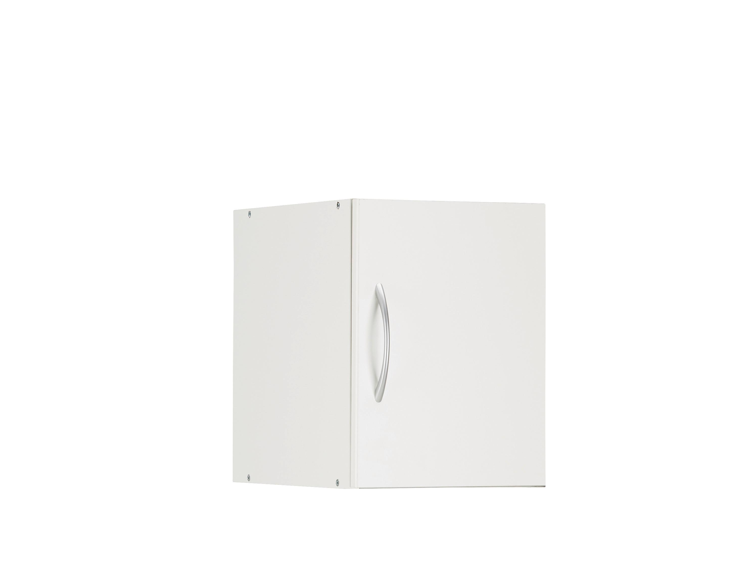 Aufsatzschrank in Weiß - Alufarben/Weiß, Holzwerkstoff/Kunststoff (30/40/40cm) - Modern Living