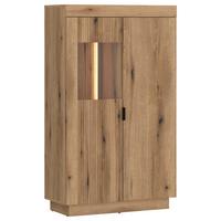 Vitrina Delamar, Barva Hrasta - črna/barve hrasta, Trend, kovina/umetna masa (80,4/140,2/39,6cm)