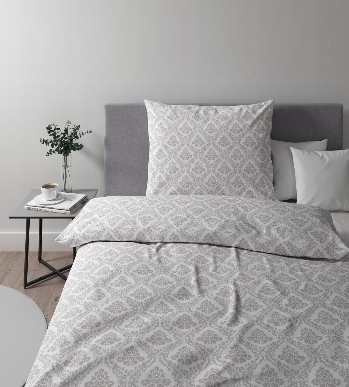 Bettwäsche Maya in Silber ca. 160x210cm - Silberfarben, Romantik / Landhaus, Textil (160/210cm) - Premium Living