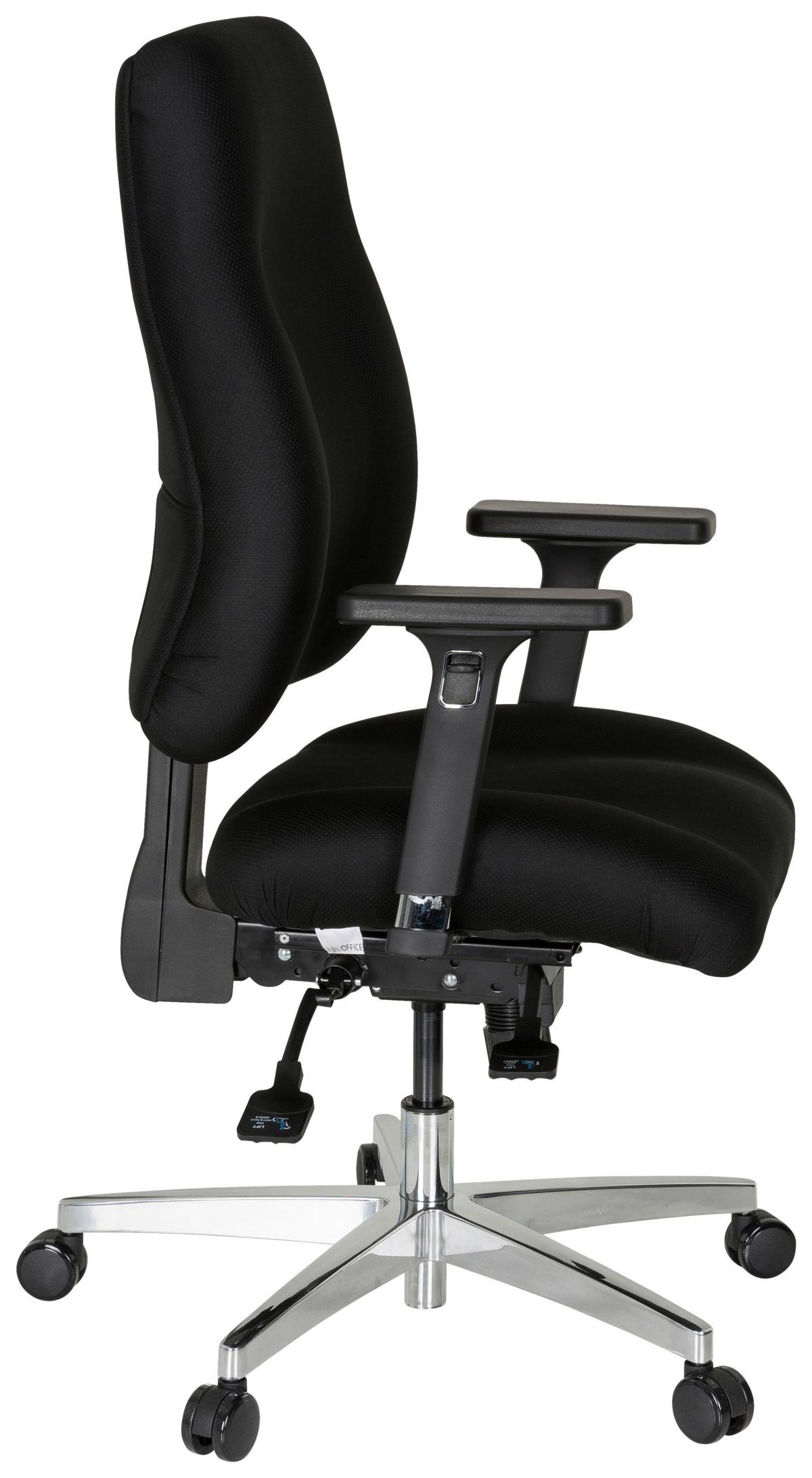 Vrtljivi Stol Zenit Comfort, Črna - srebrne barve/črna, Basics, kovina/umetna masa (66/107/67cm) - MID.YOU