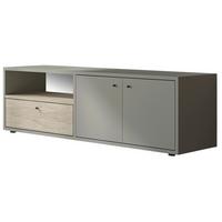 Lowboard Pao Tv Schrank - Creme/Schwarz, Design, Holzwerkstoff (35/42/136cm) - Livetastic