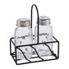 SALT-& PEPPARSTRÖARE ERIC - silver/svart, Modern, metall/glas - Mömax