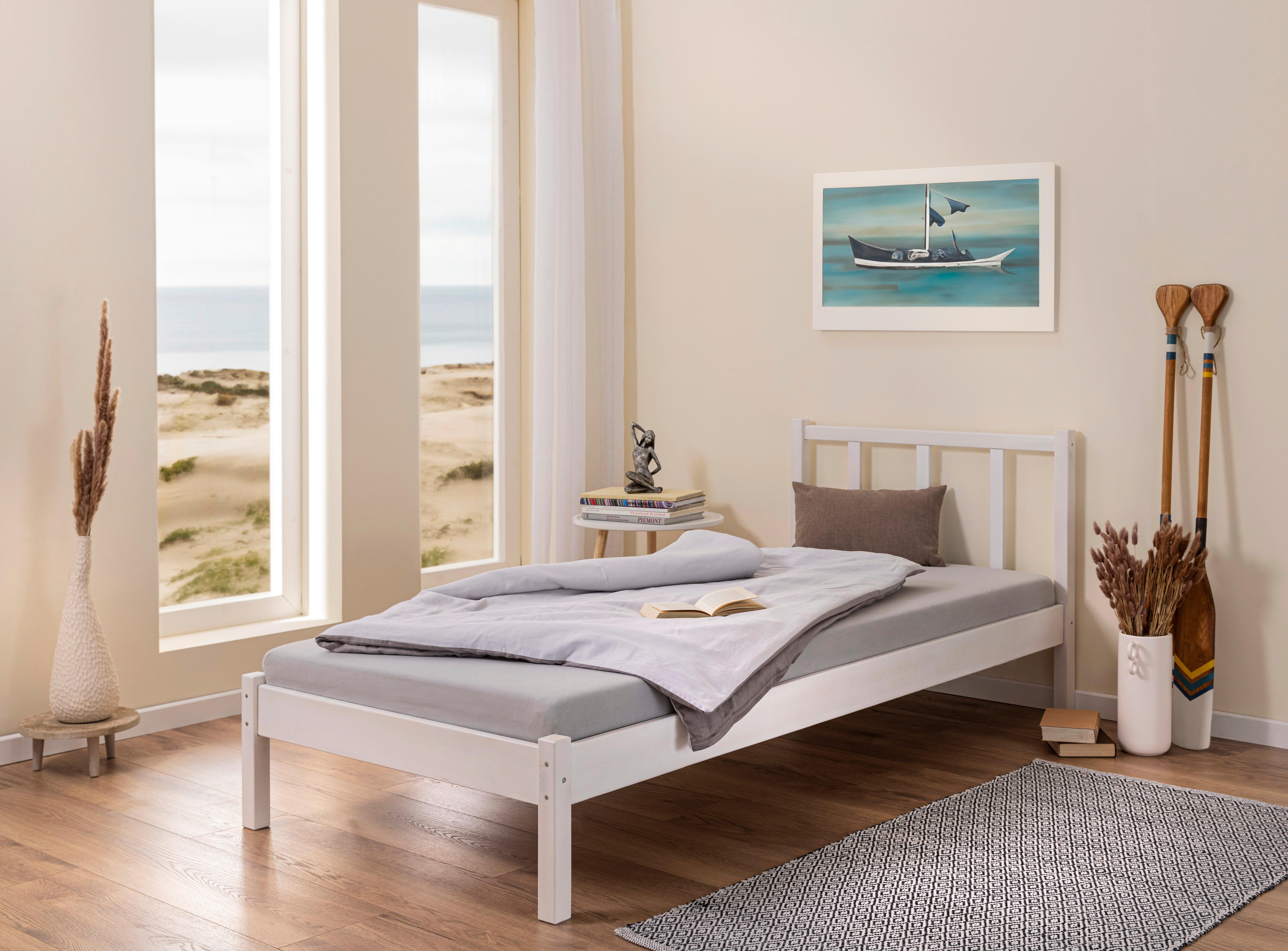 Bett Fredy ca. 90x200 cm Weiß - Weiß, MODERN, Holz (90/200cm) - MID.YOU
