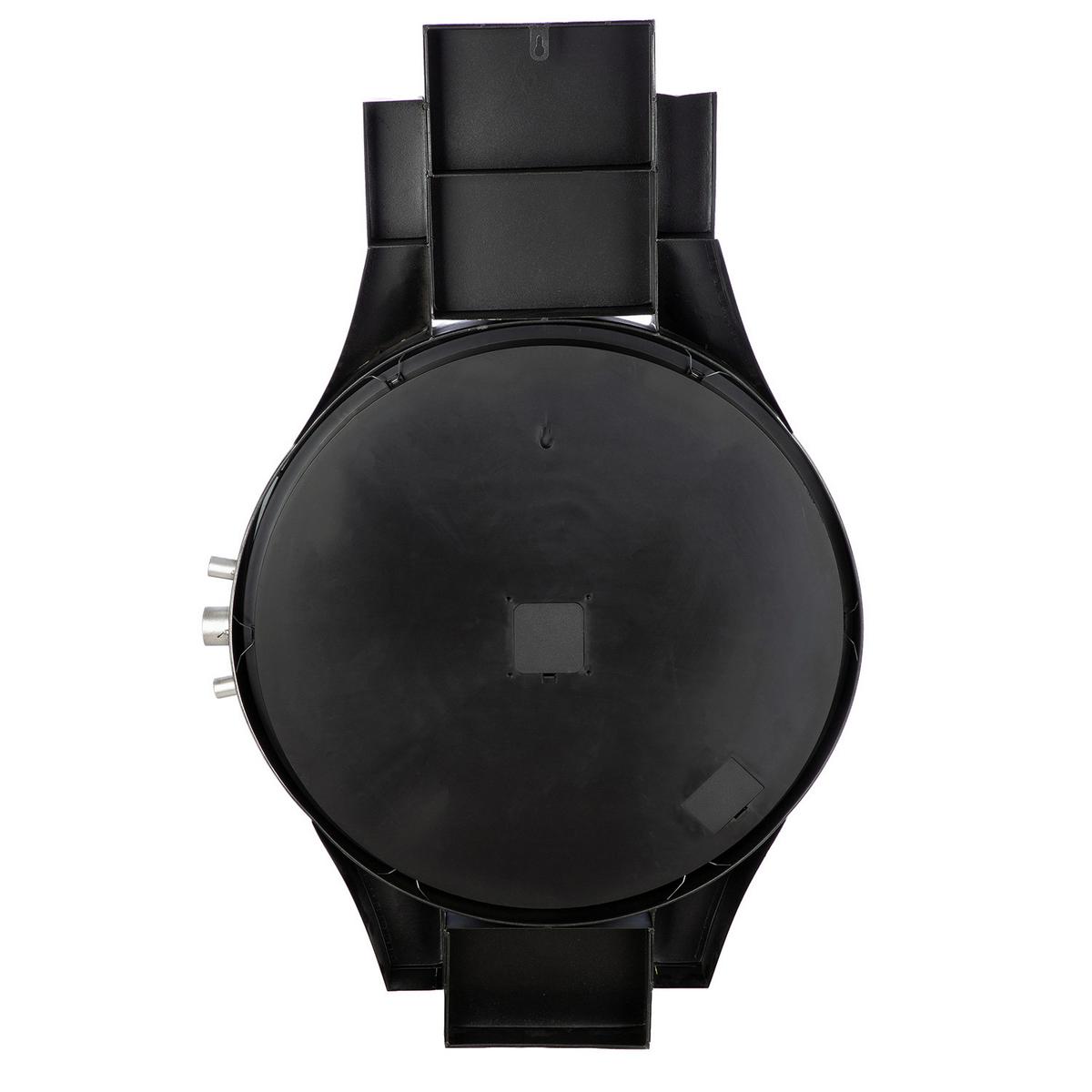 Wanduhr Timing Silber Schwarz/Silber/Goldfarben - Silberfarben/Goldfarben, Basics, Glas/Metall (62,5/99.5/8.5cm)