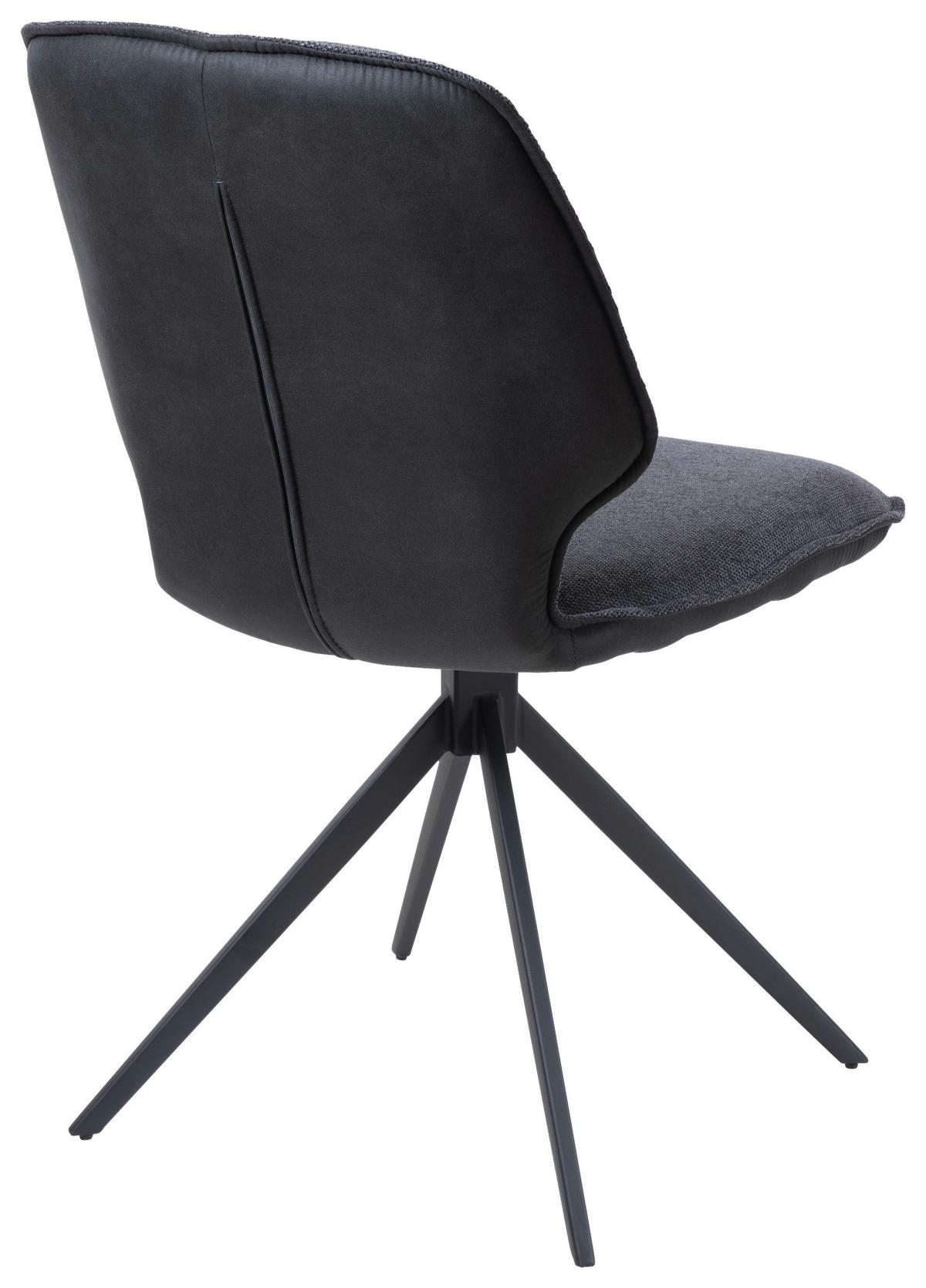 KRZESŁO ATLANTIS - ciemnoszary/czarny, Design, metal/tkanina (49/86,5/63cm) - Novel