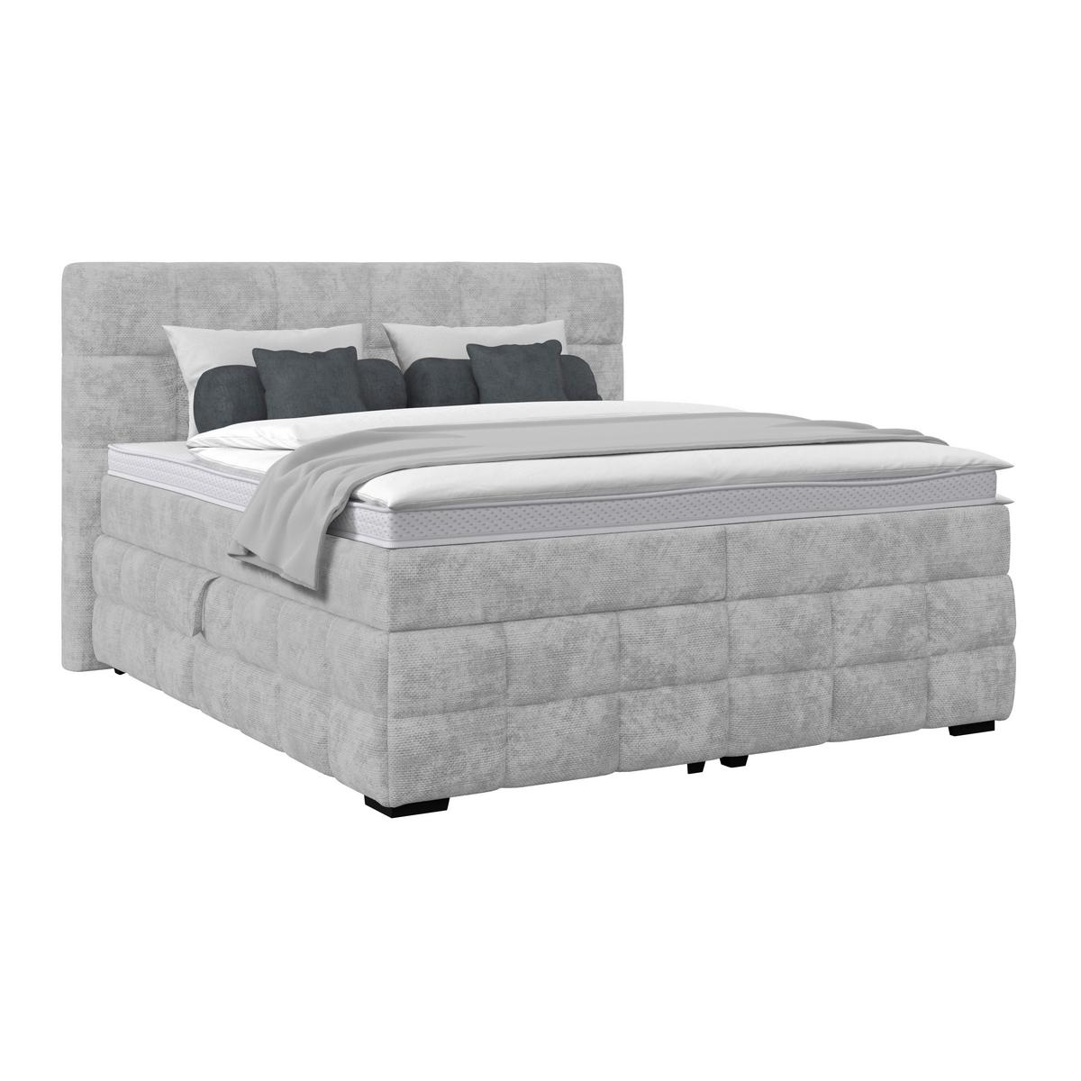 PAT BOX VEGA - gri deschis/verde, Trend, lemn/textil (160/200cm) - Modern Living