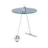 Beistelltisch Pendulum Glas Schwarz/Silber ca. 46x60 cm - Silberfarben/Schwarz, Basics, Glas/Metall (46/46/60cm) - Kayoom