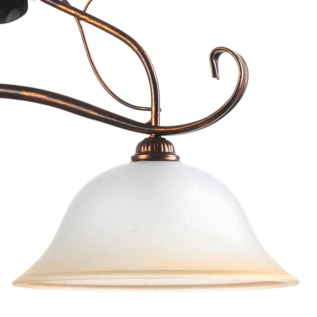 Hängeleuchte Miranda Bronze/Olivgrün max.  22 Watt - Bronzefarben/Olivgrün, Natur, Glas/Metall (80/45/110cm)