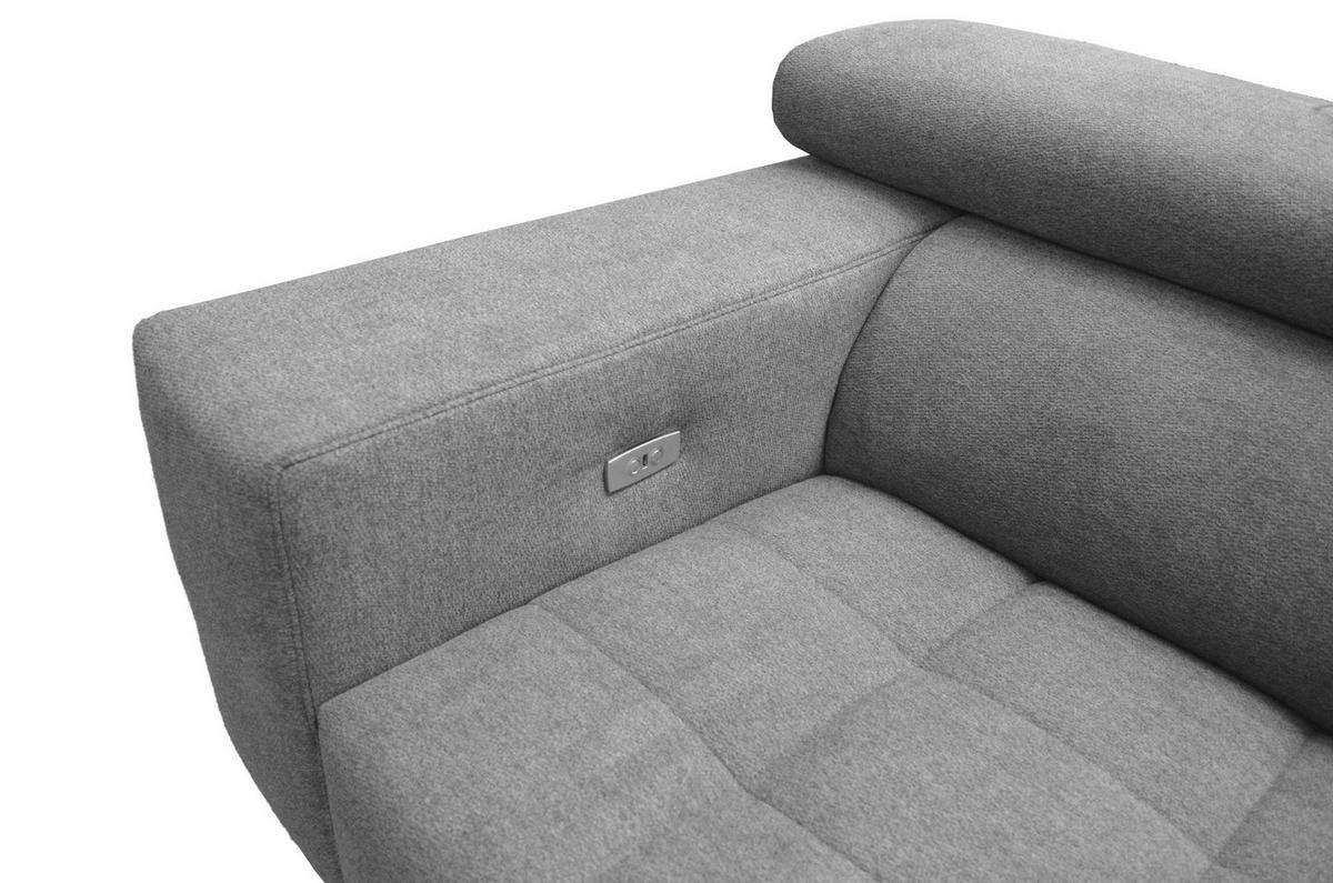 Ugaona Garnitura Tarragona - siva/crna, Moderno, tekstil (295/201cm) - Premium Living