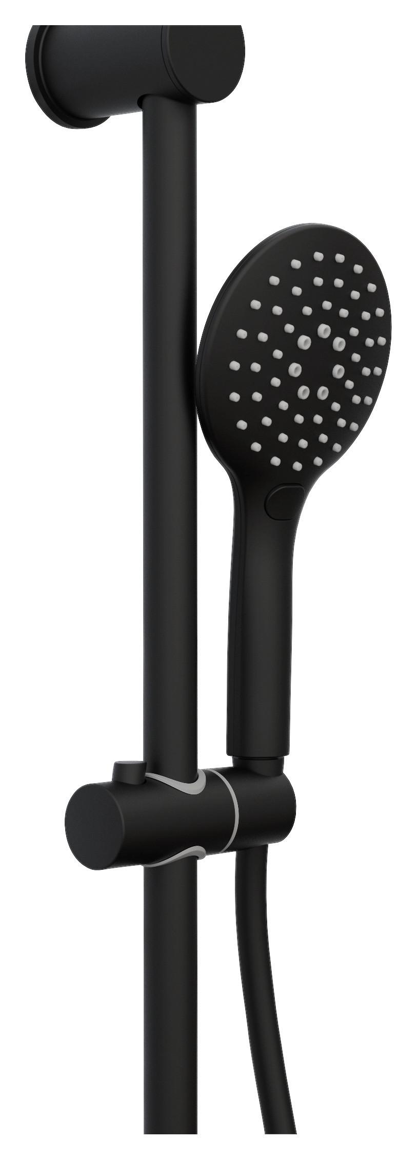 Set Tuša Raven - crna, Moderno, plastika (12,5/70/14cm) - Mömax