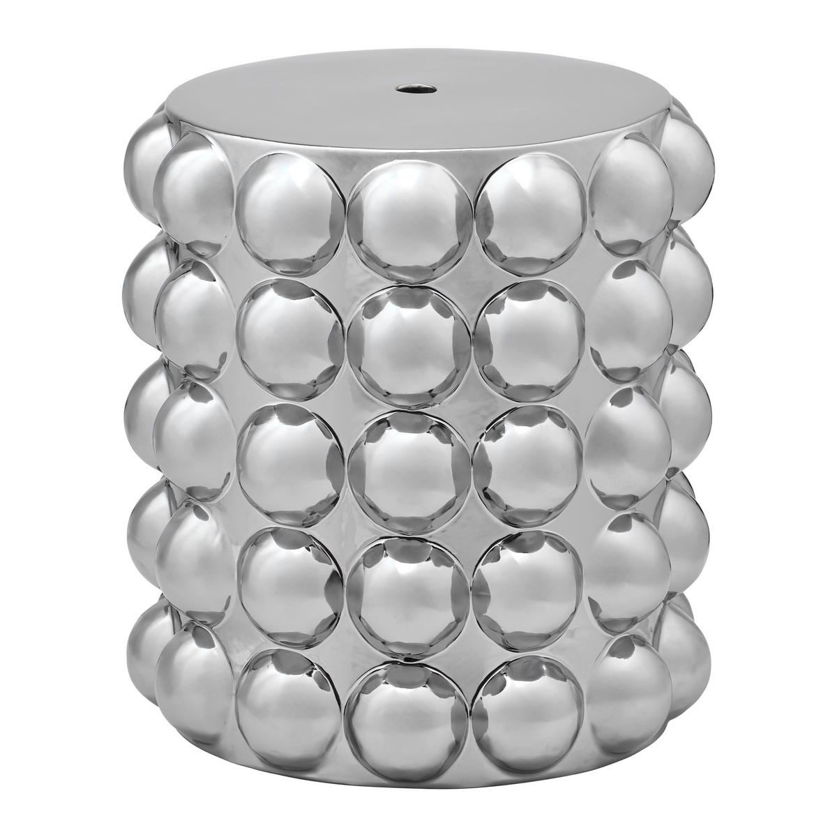 Beistelltisch Julia Keramik Silberfarben - Silberfarben, MODERN, Keramik (38/38/43cm) - Mömax