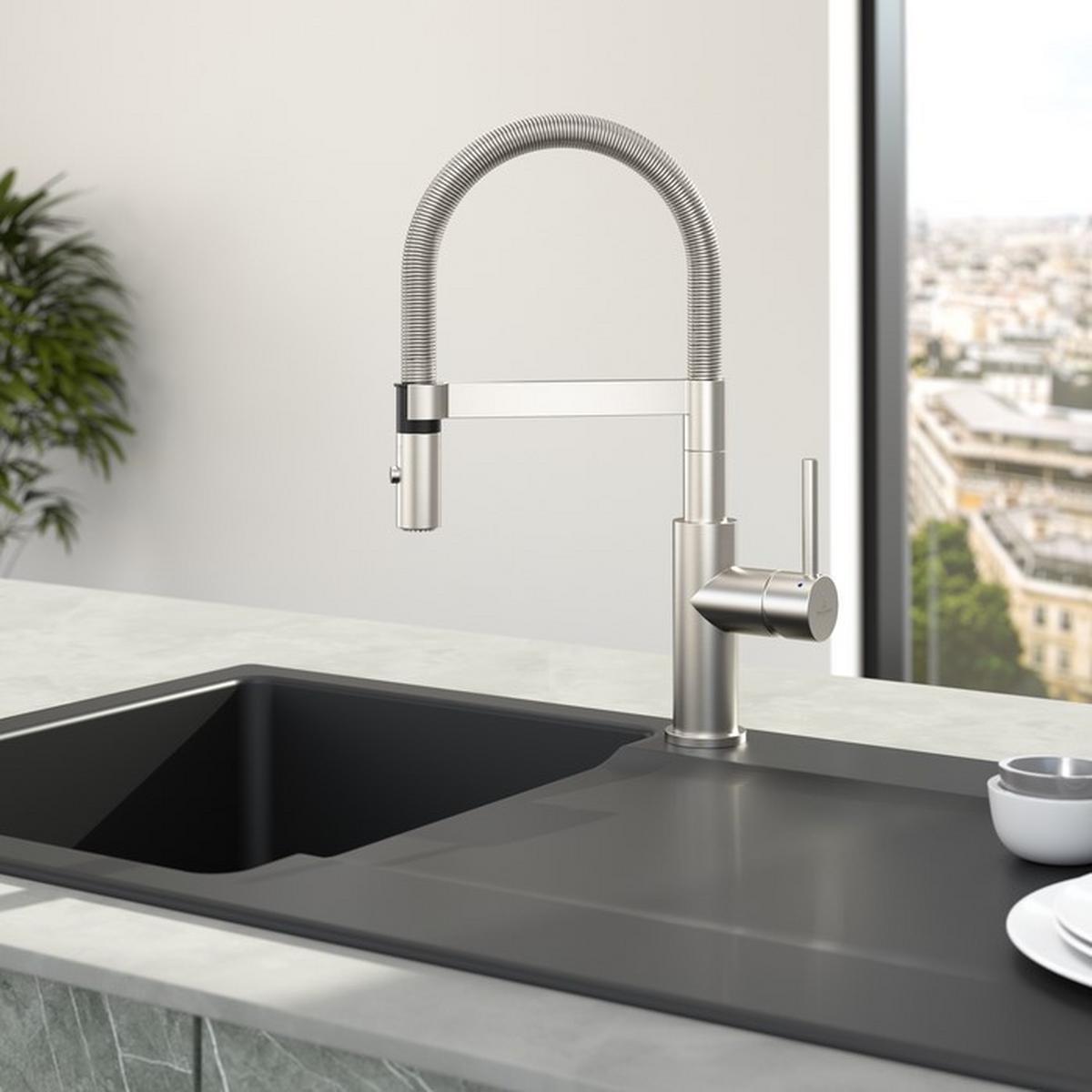 ARMATURA KUCHENNA 927300LC  -TOP- VILLEROY&BOCH - kolor stalowy, Basics, metal (4,2/40/22cm) - Villeroy & Boch