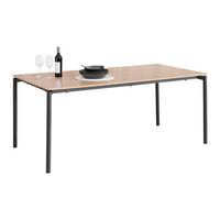 Esstisch Lido Eichefarben ca. 180x76x90cm - Eichefarben/Schwarz, MODERN, Holzwerkstoff/Metall (180/76/90cm) - Mömax