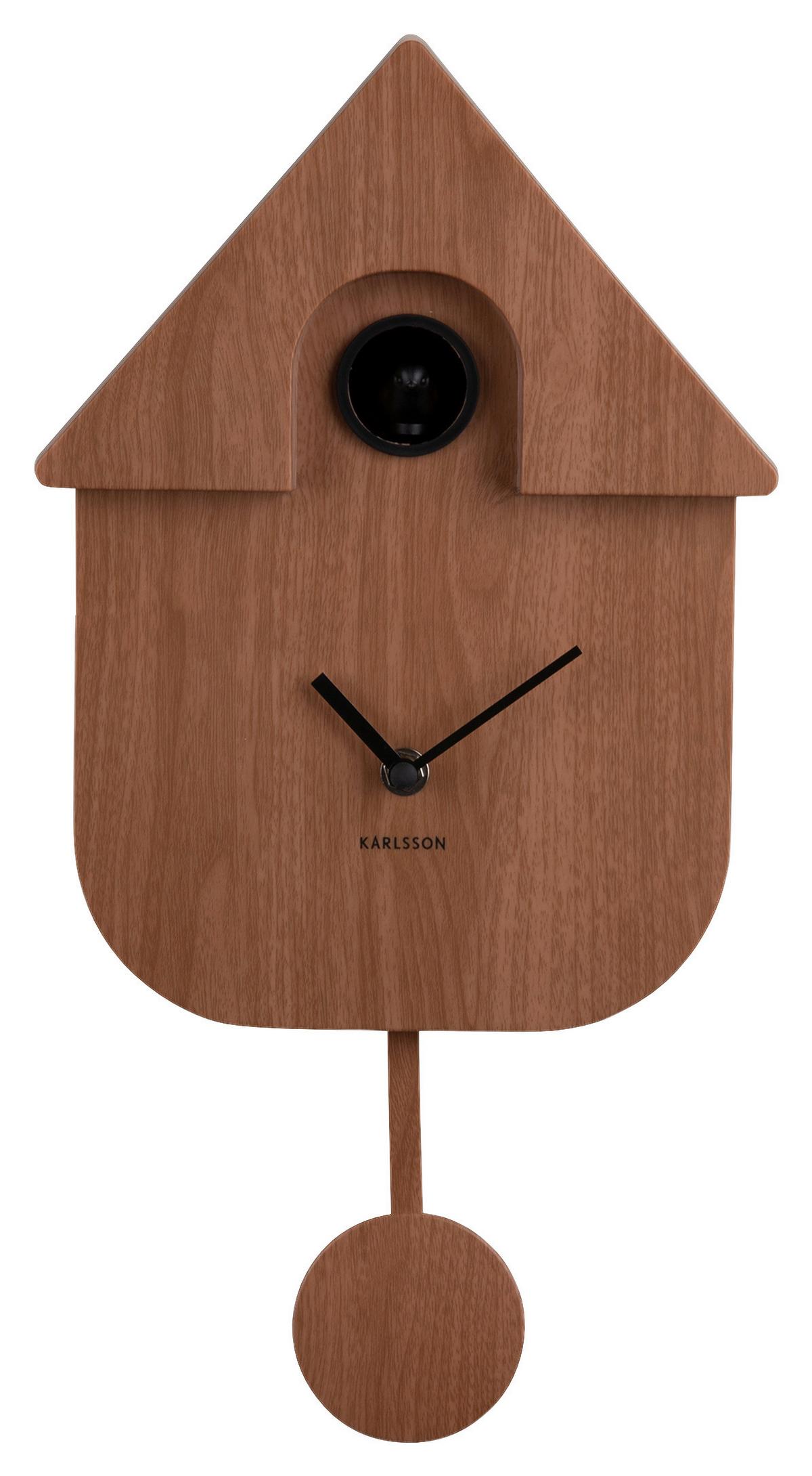 ZEGAR ŚCIENNY KA5964DW - brązowy, Basics, tworzywo sztuczne (21,5/41/8,5cm) - Karlsson