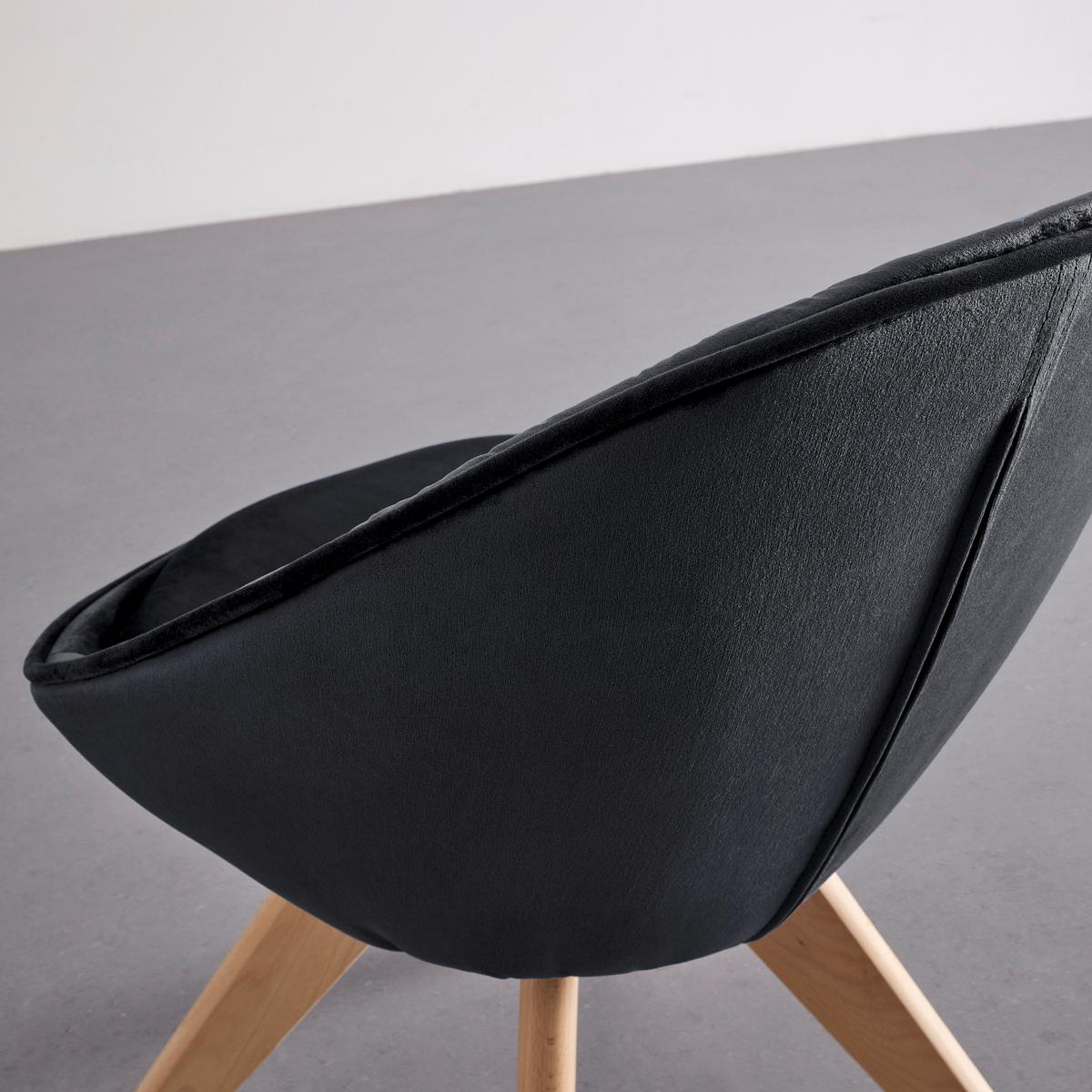 KRZESŁO DARIA - kolor bukowy/czarny, Modern, metal/drewno (57/80,5/59cm) - Bessagi Home