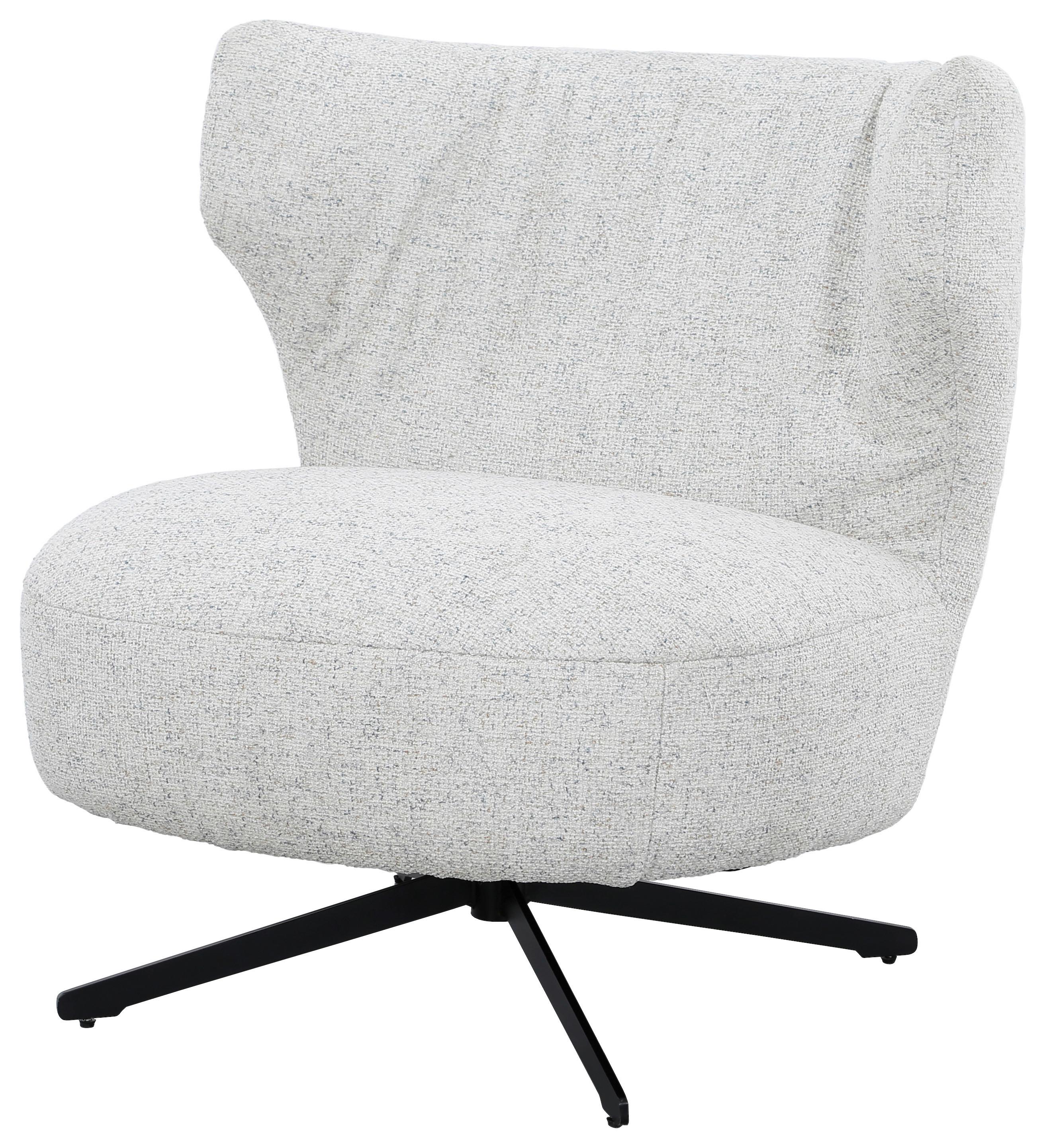 Fotelja Brioni - bijela/crna, Moderno, metal/tekstil (75/82/79cm) - Mömax