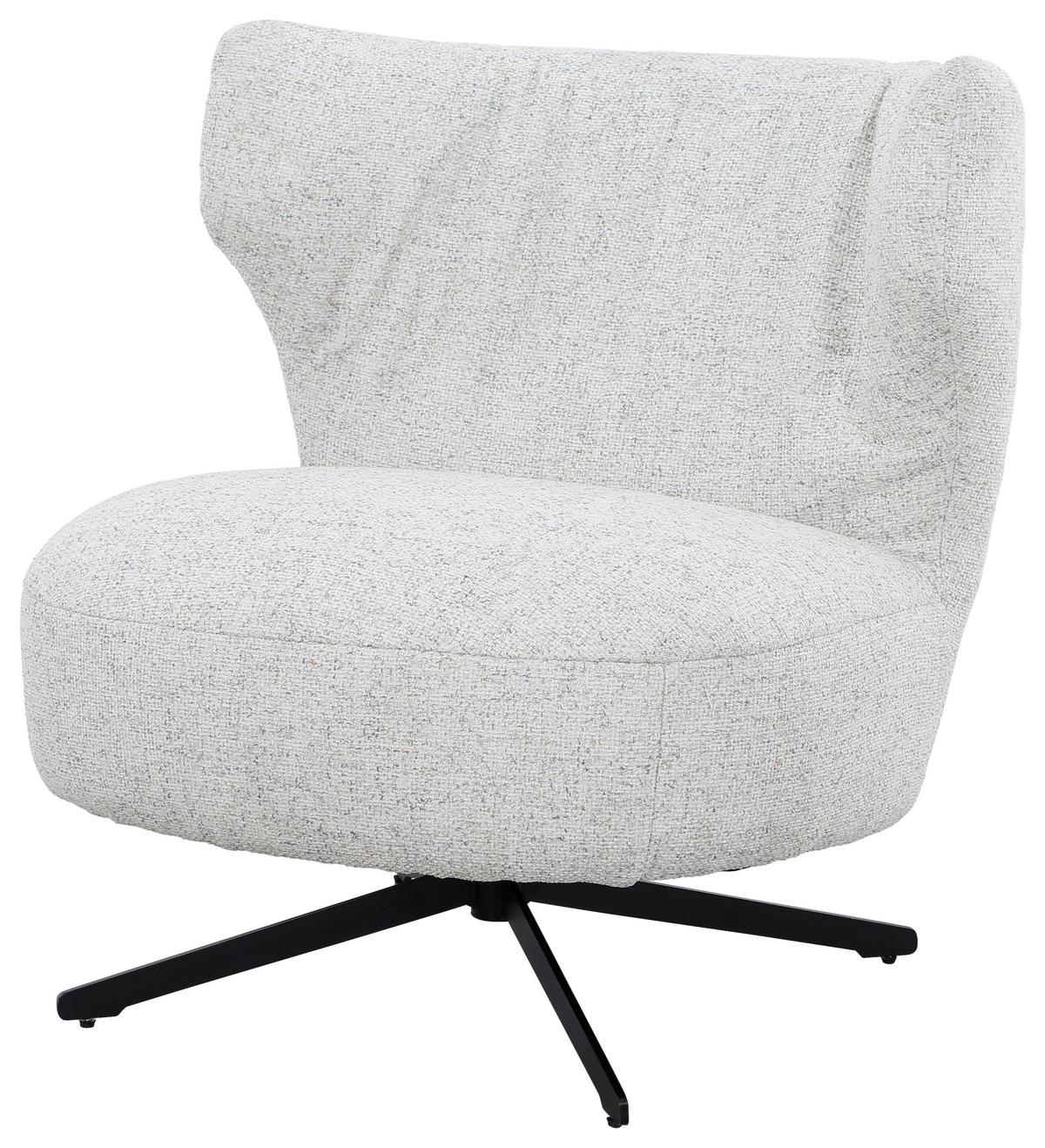 Fotelja Brioni - bijela/crna, Moderno, metal/tekstil (75/82/79cm) - Mömax