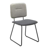 KRZESŁO AVA - jasnoszary/czarny, Modern, metal/drewno (49/85/62cm) - Bessagi Home