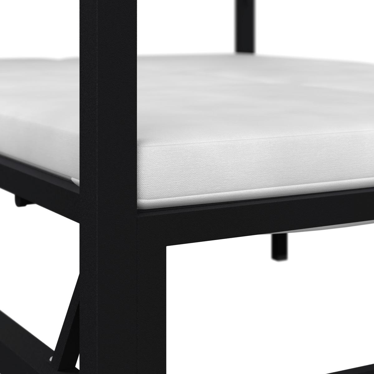 Sonnenliege Aviva Weiß Outdoorstoff/Metall - Creme/Weiß, MODERN, Textil/Metall (148/196/200cm) - Bessagi Garden