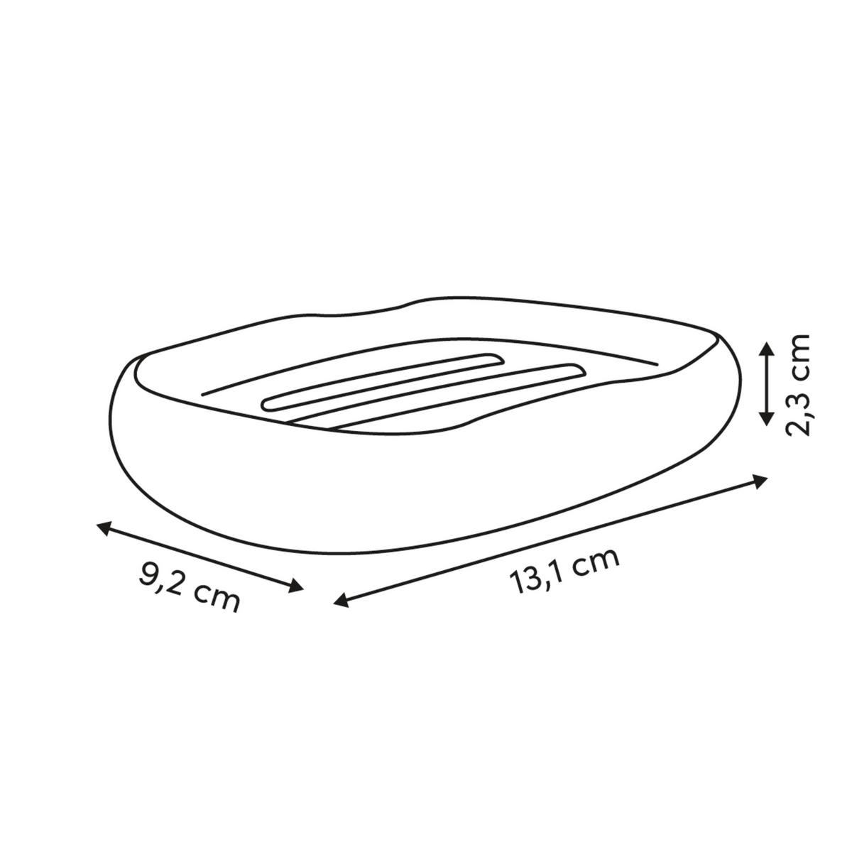 Posuda Za Sapun Oleya - bež, Basics, plastika (13,1/9,2/2,3cm)