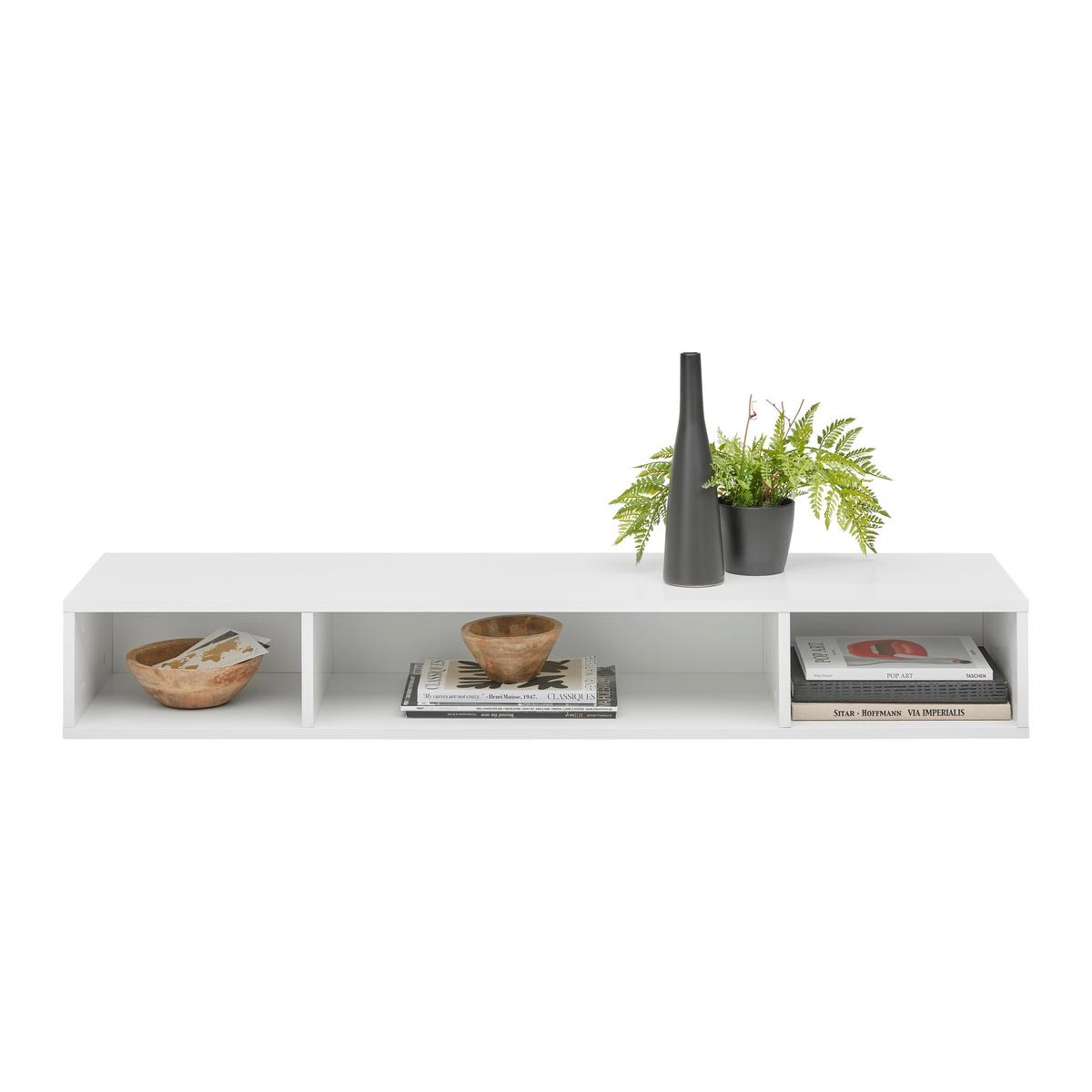 Regal Lugo Weiß - Weiß, MODERN, Holzwerkstoff (135/19,2/34,4cm) - Mömax