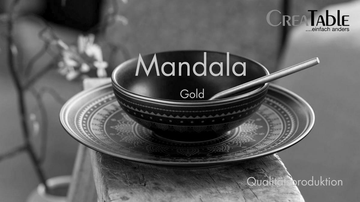 Kombinirani Servis Mandala, 16-Delni - zlate barve/črna, keramika - Creatable