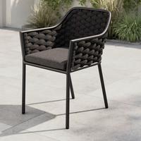 Gartenstuhl Louisa Anthrazit Aluminium - Anthrazit, MODERN, Textil/Metall (57/79/58cm) - Mömax